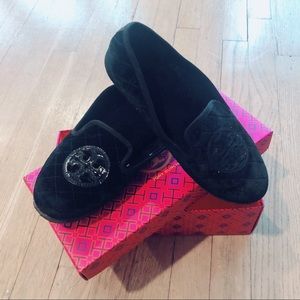 TORY BURCH Billy Slipper Size 8 Black